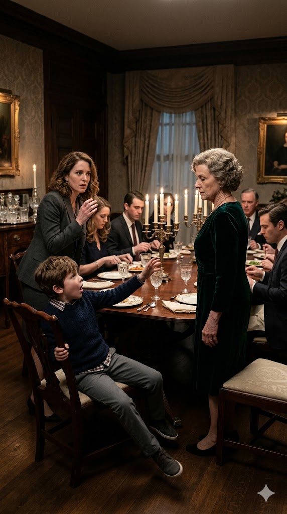My mother-in-law slapped my eight-year-old son during Thanksgiving dinner. He shouted, "He's not from the family!" out! ». He collapsed to the floor in front of everyone, yet no one dared to speak, as if nothing had happened. I didn’t cry. I said six words..... She dropped her plate. The living room froze.