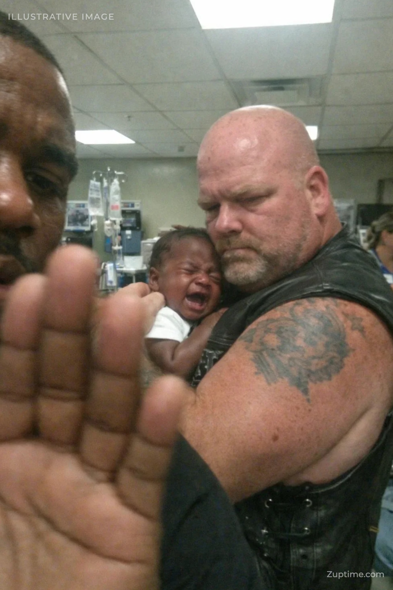 Biker Refused to Hand My Crying Baby Back at the Hospital, So I Called Security