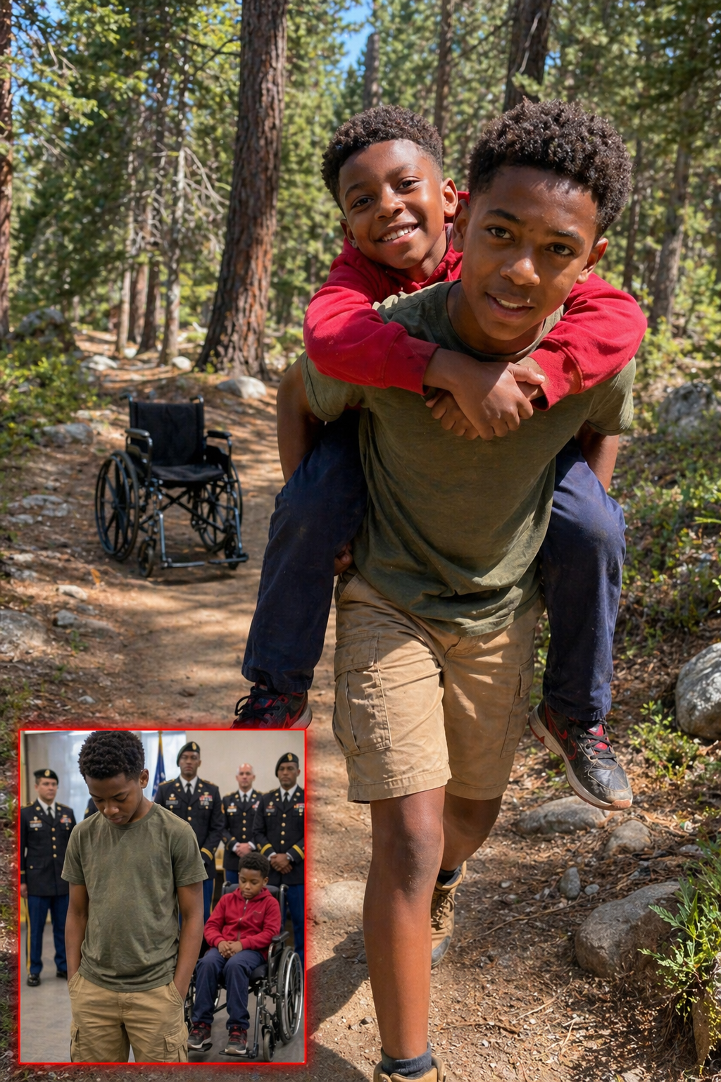 My 12-Year-Old Son Carried His Wheelchair-Bound Friend on His Back During a Camping Trip So He Wouldn't Feel Left Out – The Next Day, the Principal Called Me and Said, 'You Need to Rush to School Now'