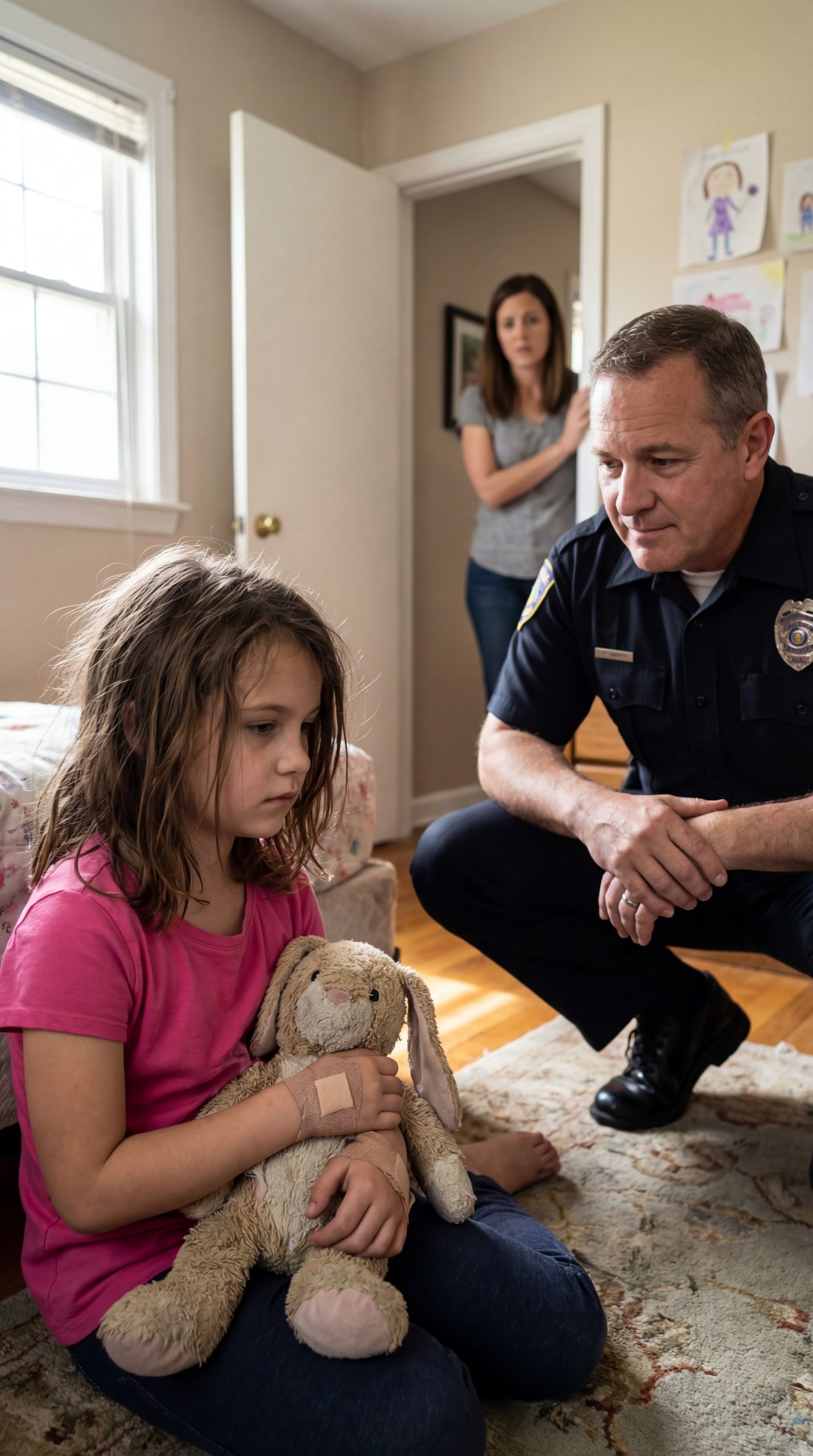 A Six-Year-Old Girl Made a Quiet 911 Call and Repeated a Strange, Rehearsed Sentence — Until a Veteran Officer Realized Those Words Were Never Hers and Something Inside Her Home Had Been Hidden in Plain Sight