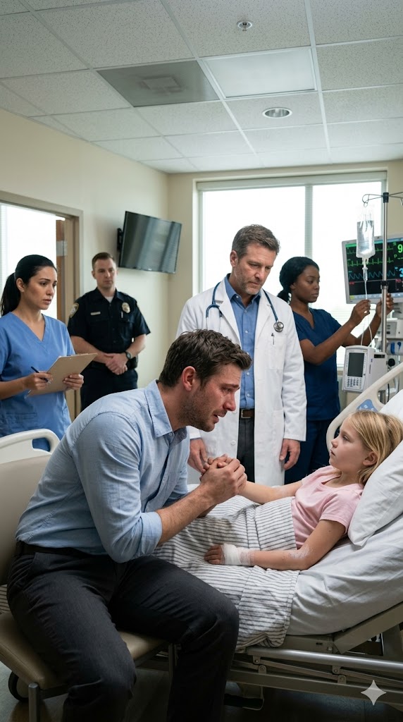 A Widowed Father Rushed to the Hospital After an Urgent Call Said His 8-Year-Old Daughter Was in Critical Condition — But When He Finally Sat Beside Her Bed, Her Weak Whisper Revealed the Secret Fear She Had Been Forced to Hide Inside Their Own Home