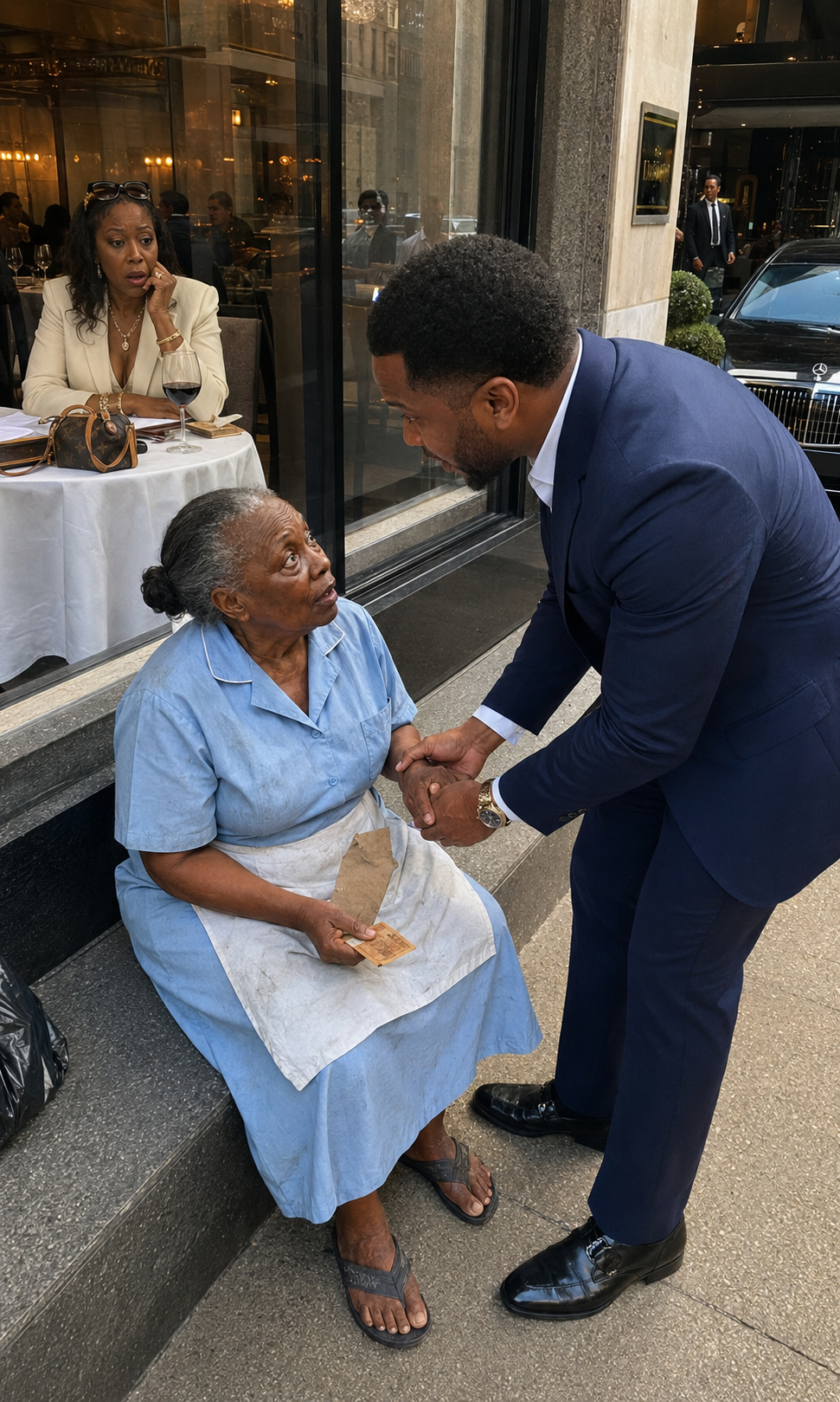 SHE WAS LEFT OUTSIDE THE RESTAURANT LIKE SHE DIDN’T BELONG—THEN THE OWNER WALKED OUT, CALLED HER THE WOMAN WHO SAVED HIS LIFE, AND THE PATRONA CHOKED ON HER OWN PRIDE - usnews