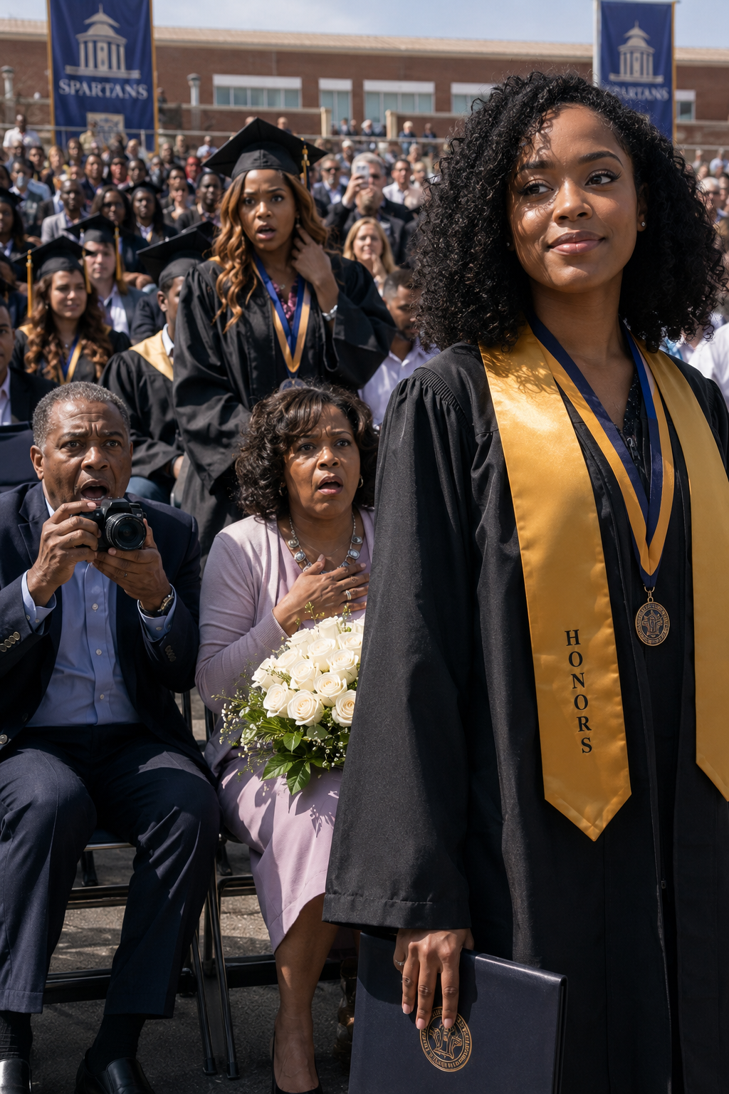 My dad slid my college letter back across the table, paid for my twin sister on the spot, and told me, “she’s worth the investment. You’re not.” Four years later, my parents walked into graduation with flowers for her, front-row seats, and no idea whose name was about to echo through that stadium.