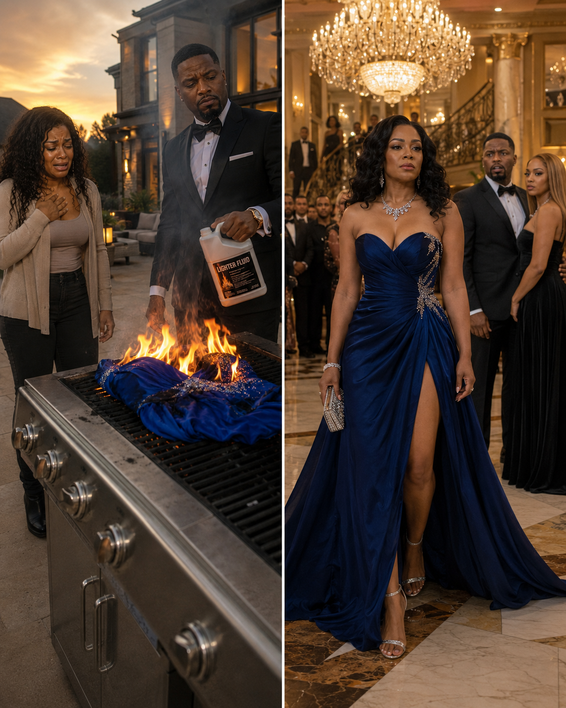 My husband burned the only beautiful dress I had so I wouldn’t be able to attend his promotion gala. Then he looked at me with contempt and called me “an embarrassment.”
