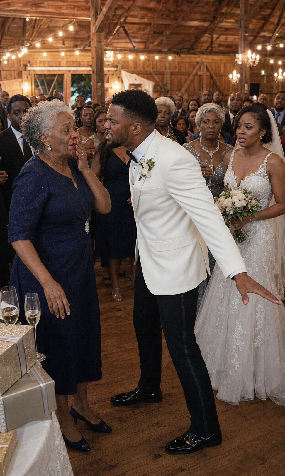 At my daughter’s wedding, my son-in-law demanded I hand over the farm keys in front of two hundred guests. When I refused, he sʟᴀᴘᴘᴇᴅ me so hard I lost my balance. I walked outside and made a phone call… he was stunned when he saw who it was!