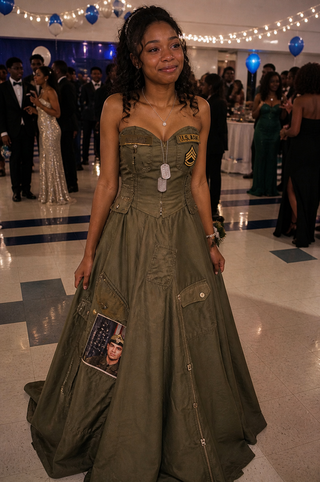 I Made My Prom Dress From My Dad's Army Uniform in His Honor – My Stepmom Teased Me Until a Military Officer Knocked on the Door and Handed Her a Note That Made Her Face Turn Pale