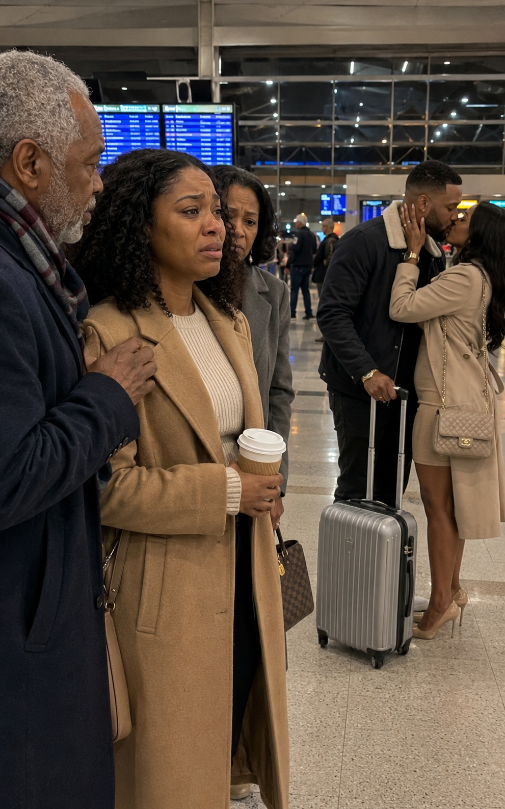 I Went To Pick Up My Parents At The Airport And Saw My Husband Kissing His Mistress While Carrying Her White Suitcase…