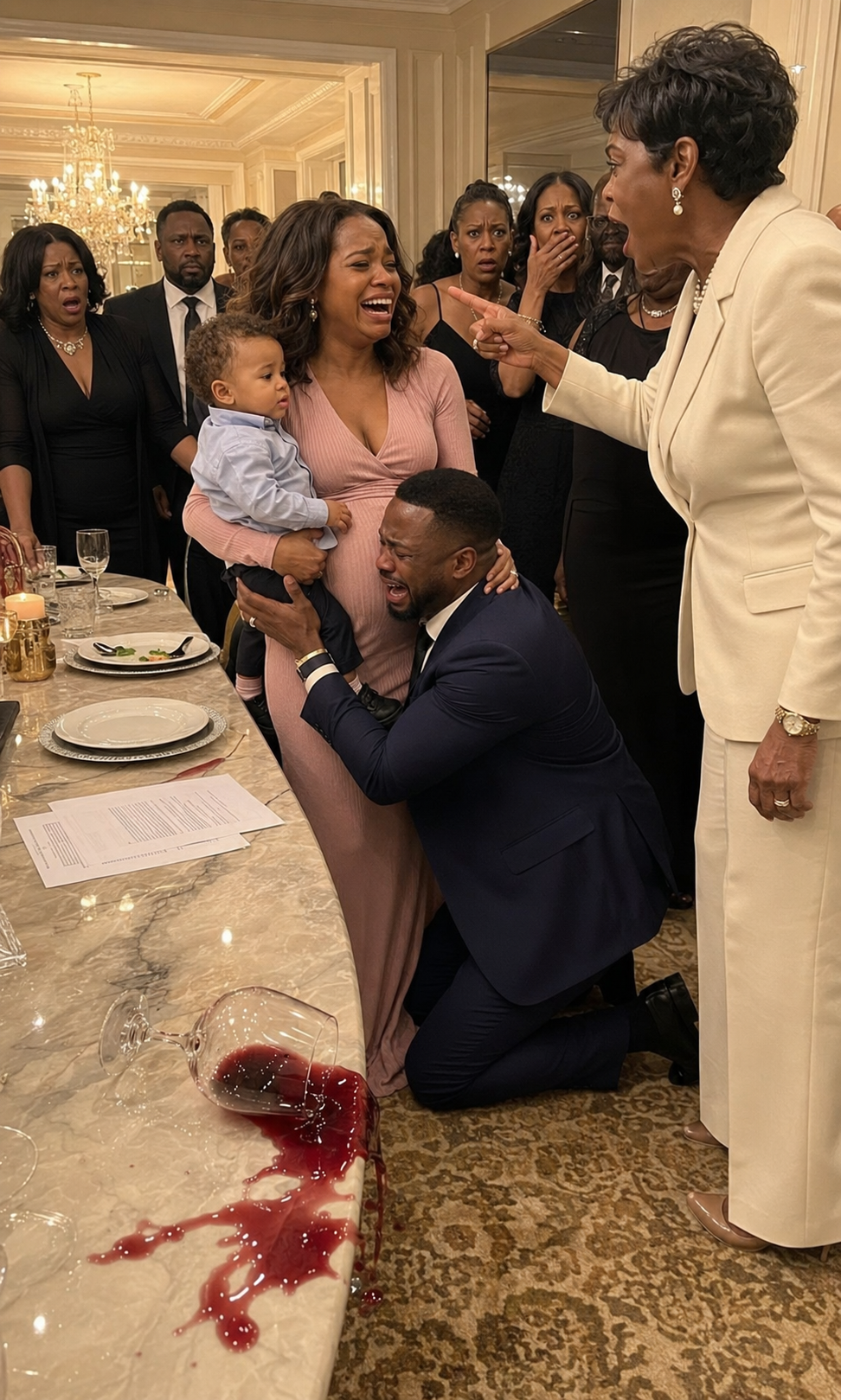 My husband invited me to a family dinner, but when I arrived there was no food: only a DNA test, an angry mother-in-law and an accusation that broke my heart: "That child is not my son's," until a stranger walked in with the hidden truth.