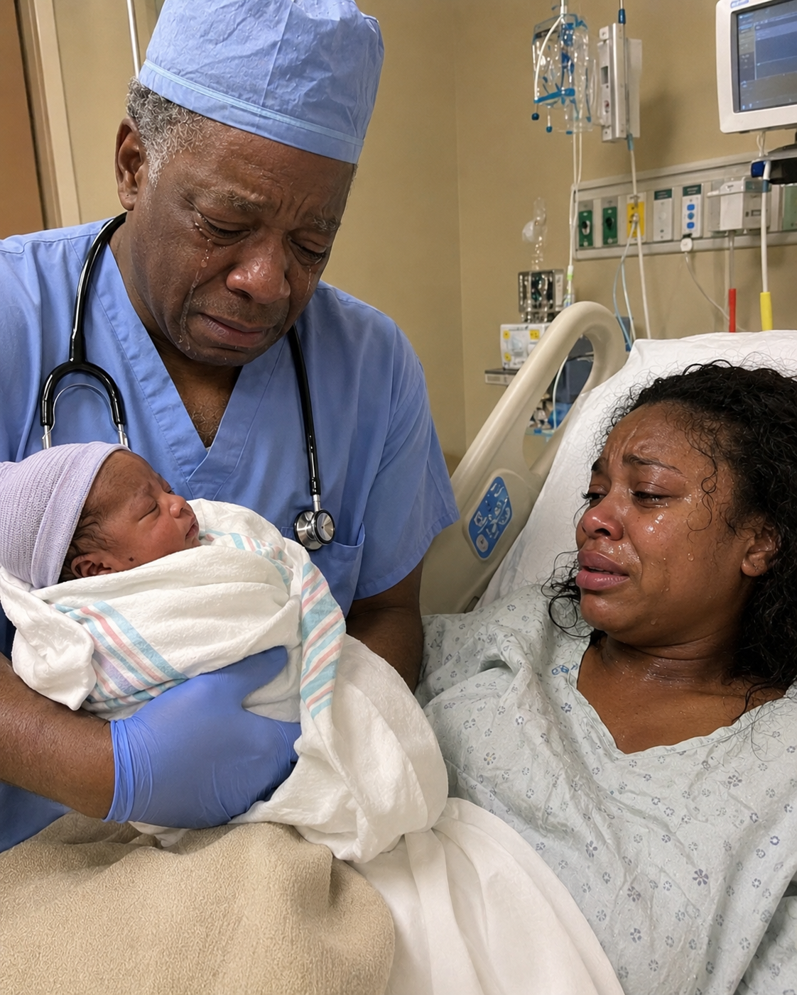 She went to the hospital to give birth, but the doctor burst into tears upon seeing the baby...