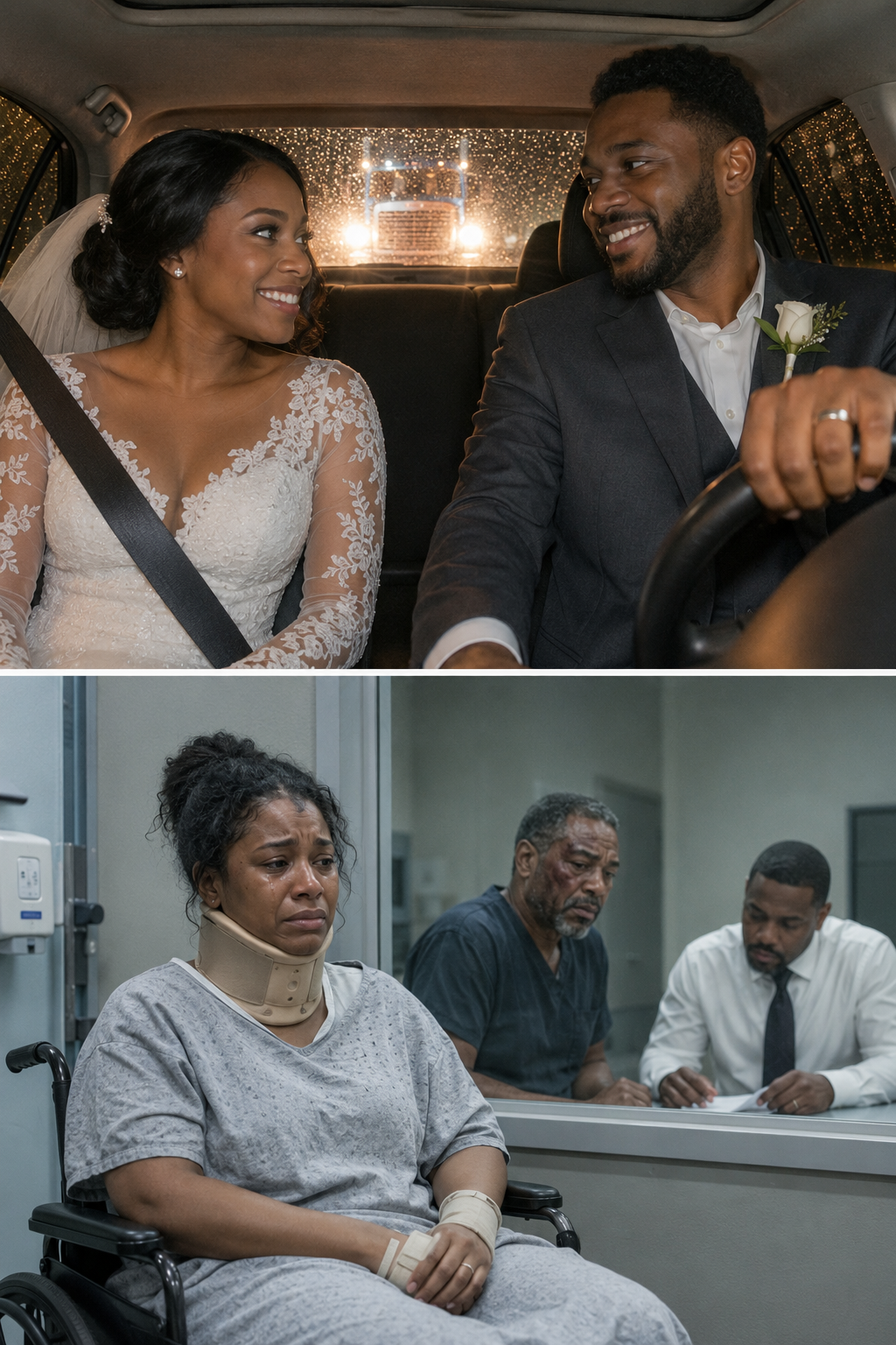 ON MY WEDDING NIGHT OUR CAR WAS H:IT BY A TRUCK. MY HUSBAND D:IED INSTANTLY. I SURVIVED… BARELY. A WEEK LATER, THE TRUCK DRIVER CAUGHT. BUT WHEN HE FINALLY SPOKE MY BLO:OD RAN COLD. HE WASN’T JUST A DRIVER…