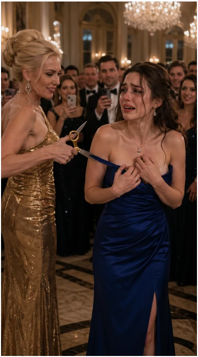 THE SCISSORS TORE INTO HER DRESS… BUT WHAT THEY EXPOSED WAS SOMETHING NO ONE EXPECTED.