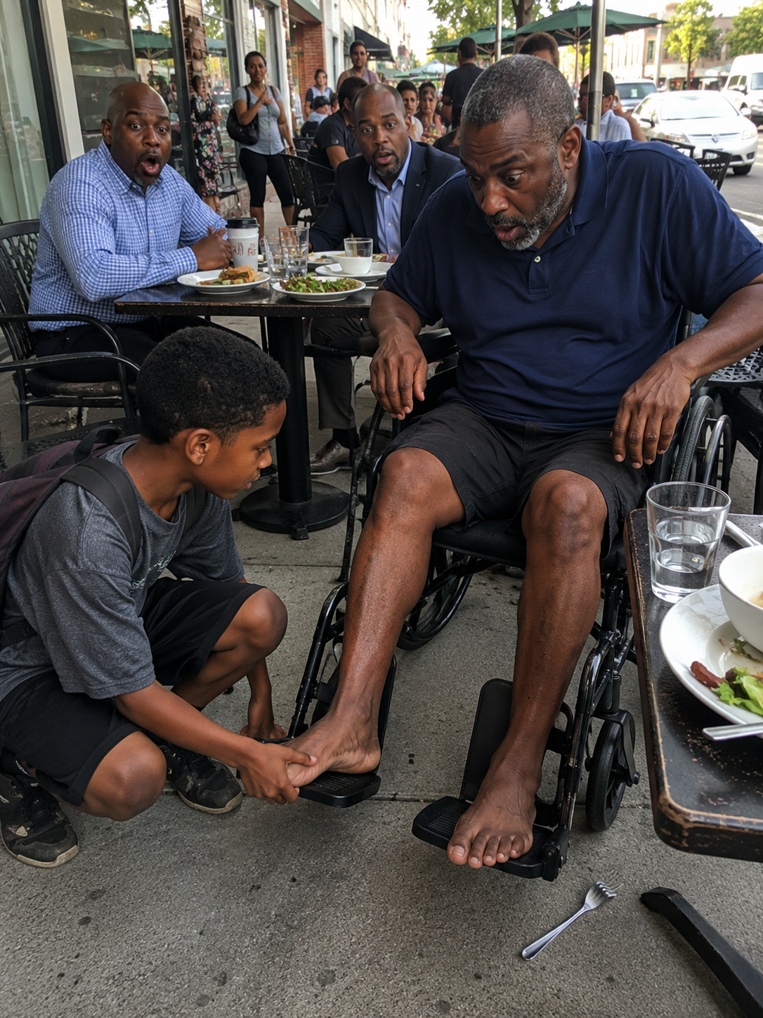 A Boy Walked up to My Wheelchair in a Crowded Café and Said He Could Make Me Walk Again – I Laughed, Until My Toes Moved After Twenty Silent Years