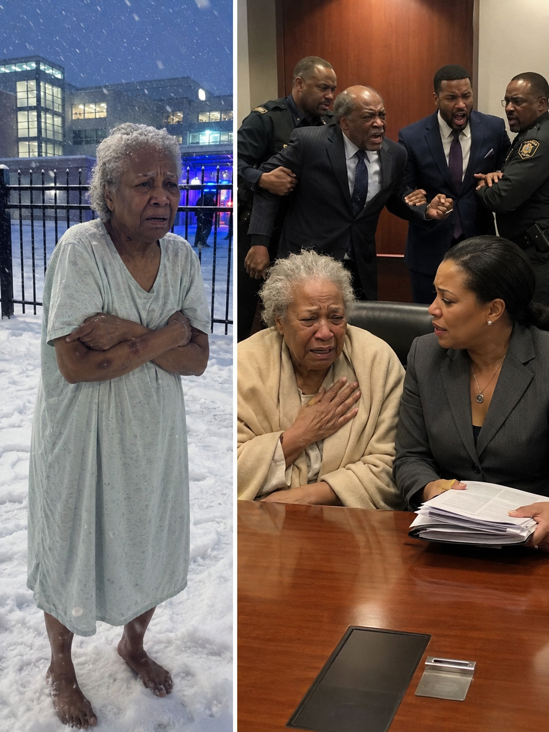 At 3 a.m., I received a call from my mother—her voice trembling: “Help… me.” I drove 300 miles through a blizzard and found her standing outside the hospital gates in the