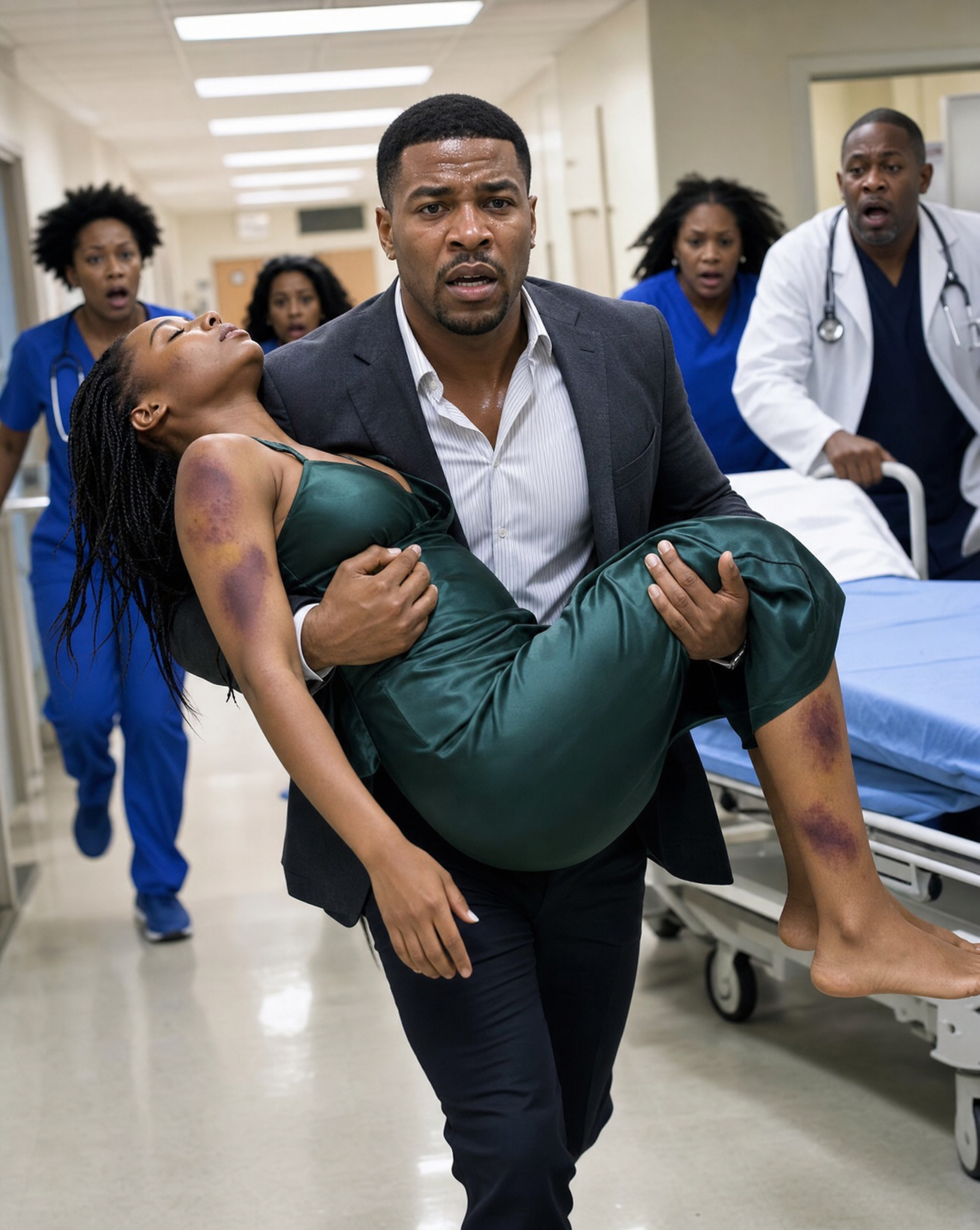 My husband @ʙᴜsᴇᴅ me every day, hiding all the bruises behind locked doors and fake smiles. One night, after I lost consciousness, he carried me to the hospital, trembling but pretending nothing was wrong. “She slipped and fell in the bathroom,” he quickly told the doctor.