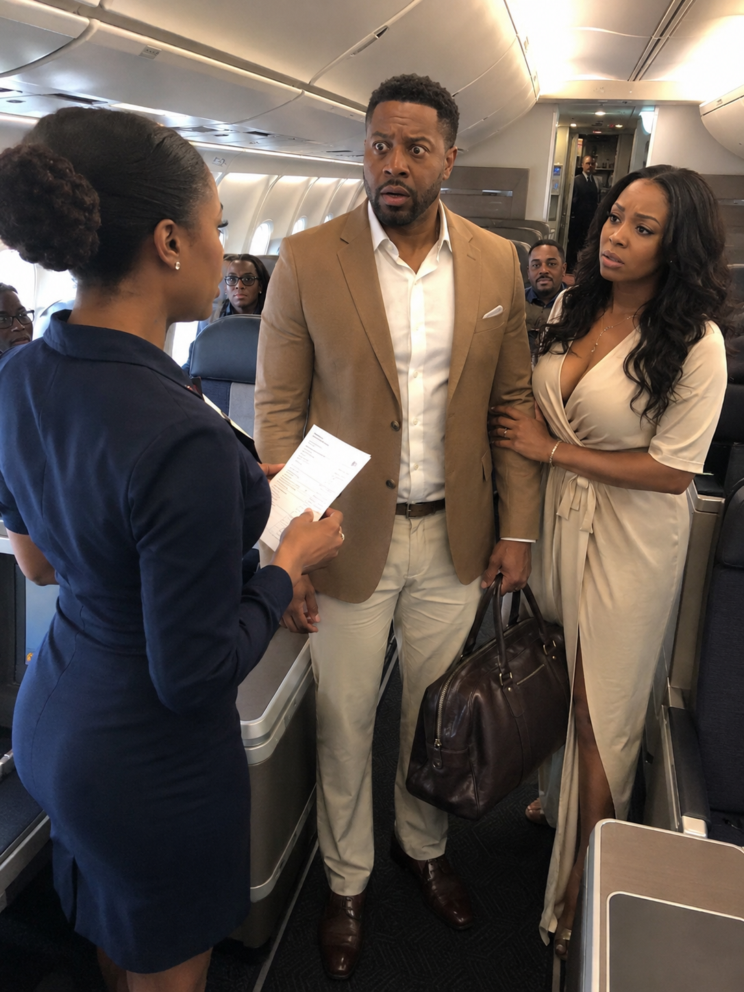 My husband boarded a flight to Cancun with his mistress... never imagining that the wife he looked down on would be ser.ving him re.venge in first class.