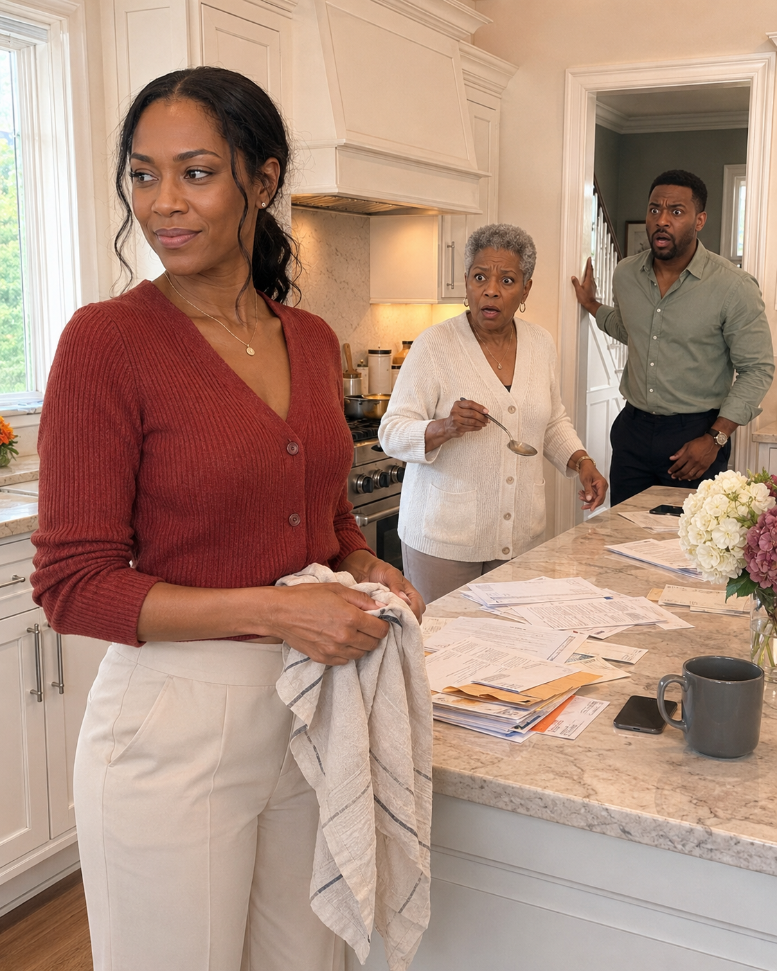 In the second month of our marriage, my mother-in-law said, “Since you live in the family house, you should pa.y all the bi:lls.” I smiled and answered, “Then I’ll move back to the house I bou.ght before we got married.” My husband turned pa:le and asked, “What house?”