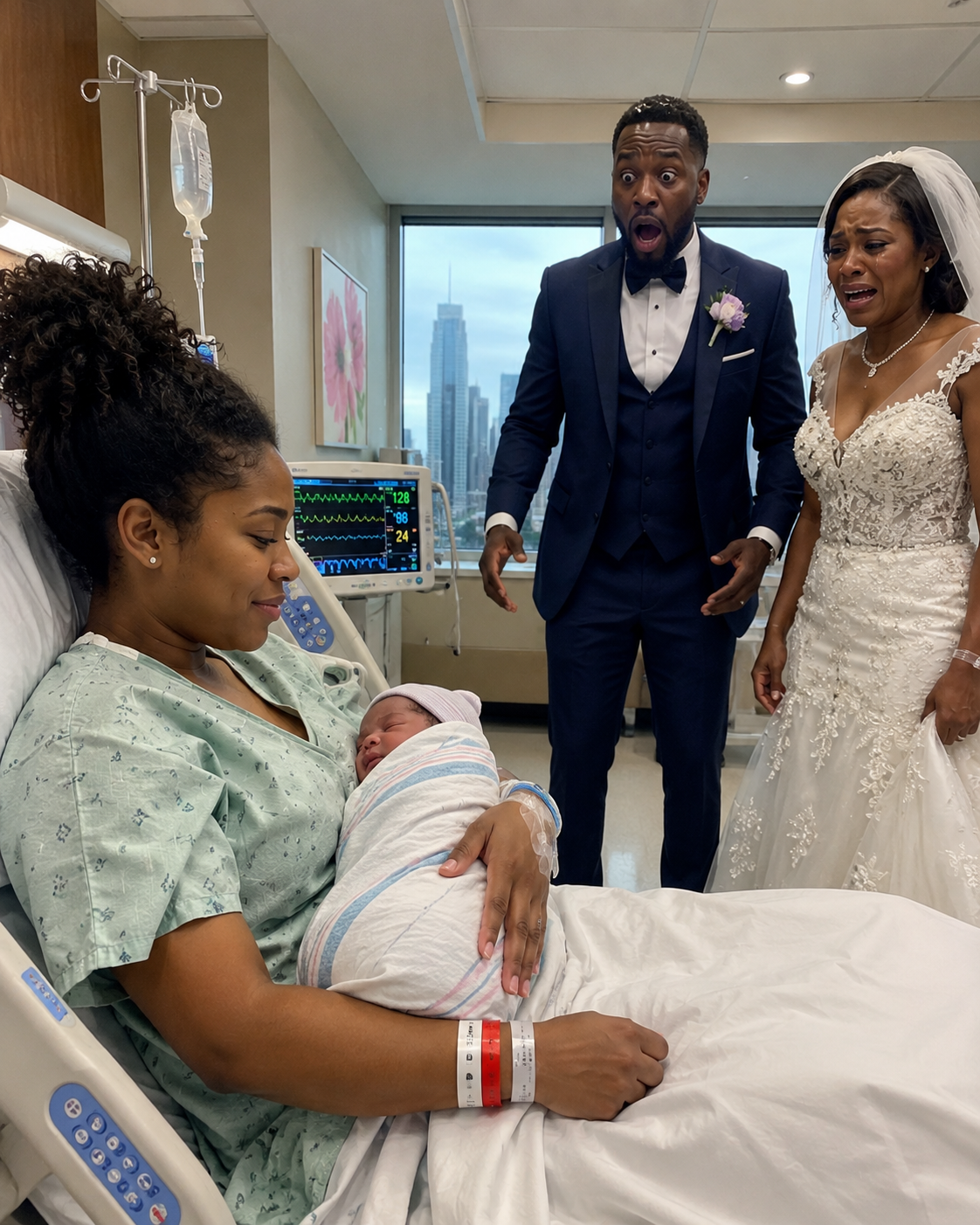 Two hours after my ex-husband said “I do,” he walked into my hospital room with his bride still wearing her wedding dress.