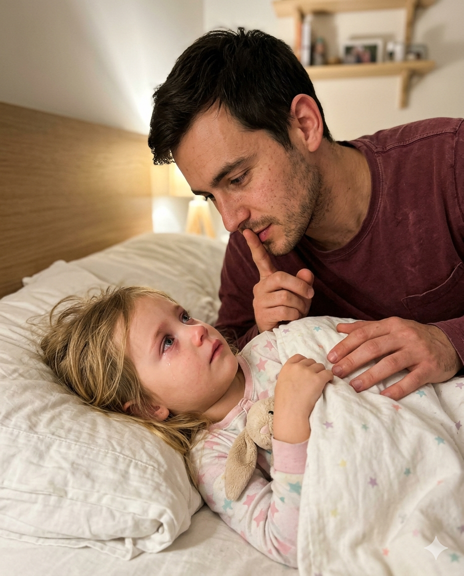 “Dad… my back hurts so much I can’t sleep. Mom said I shouldn’t tell you.”