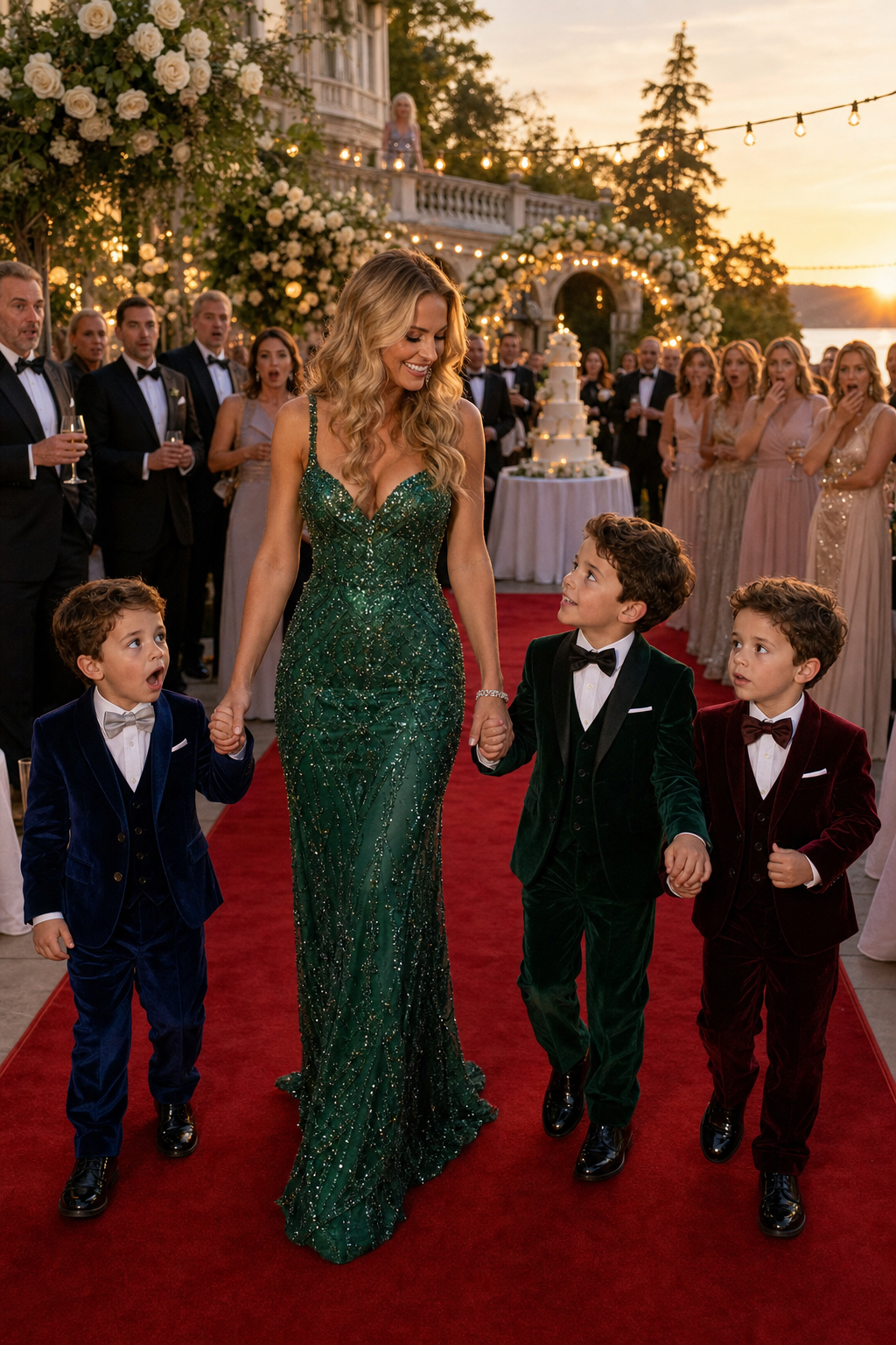 I took my 4-year-old triplets to my millionaire ex-husband's wedding and his family's reaction was chilling.