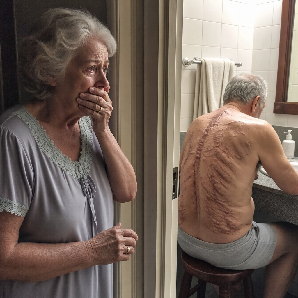 My husband used to lock himself in the bathroom every morning at 4 a.m. for thirty-five years. And the night I finally looked through the keyhole, I understood why he always whispered, “I’m doing this to protect you.”