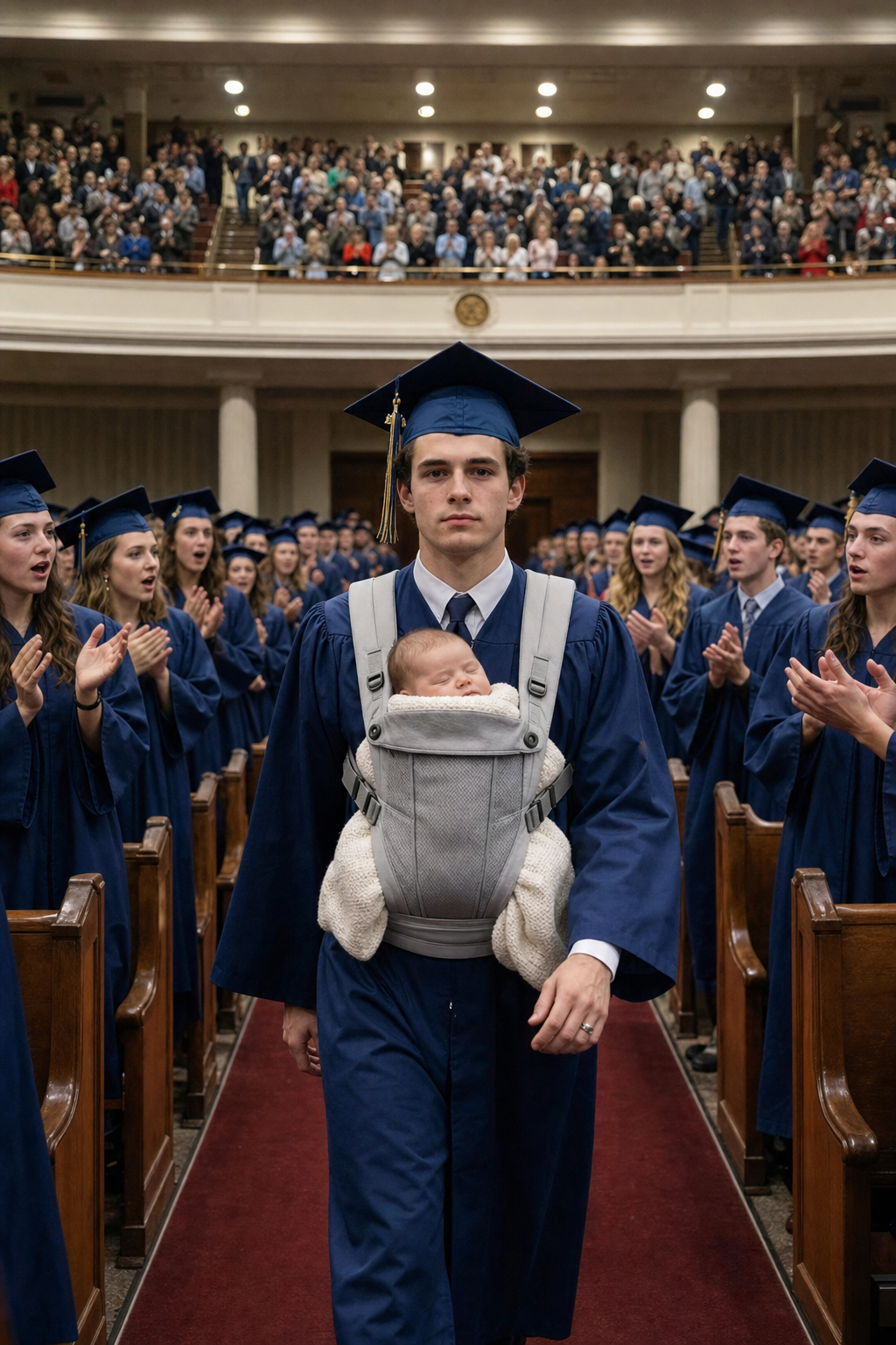 They Laughed When My Son Walked Across His Graduation Stage Holding A Newborn — One Woman Whispered “Just Like His Mother”… But What He Said Next Left The Entire Room Silent