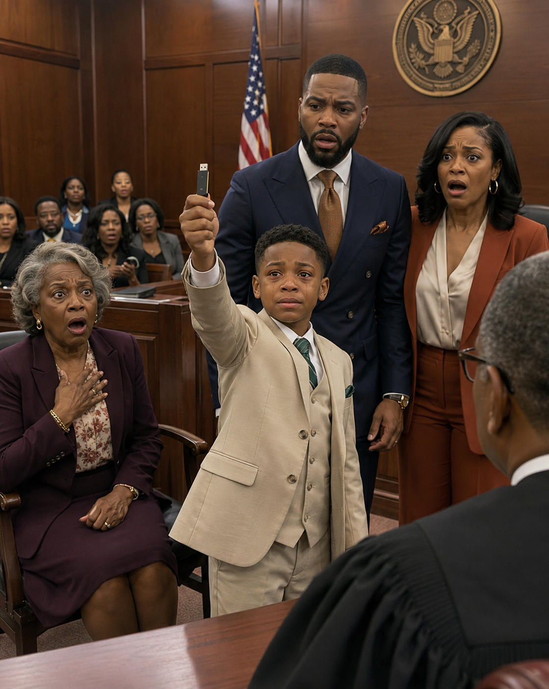 A 9-Year-Old Boy Pulled a USB Drive Out in the Middle of Court… And Exposed the Secret His Billionaire Father Thought Would Stay Hidden Forever