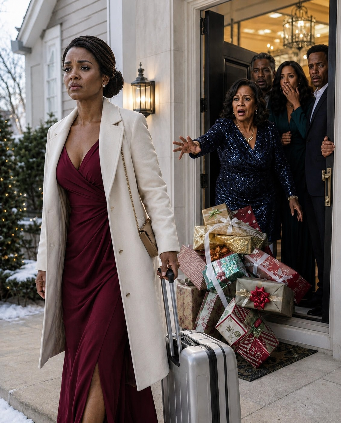 On New Year’s Eve, mom gave presents to every grandchild except mine, so I quietly left and said never to invite us again—then at 6:00 a.m. on January 1, my family’s “new year’s gift” arrived at their door…