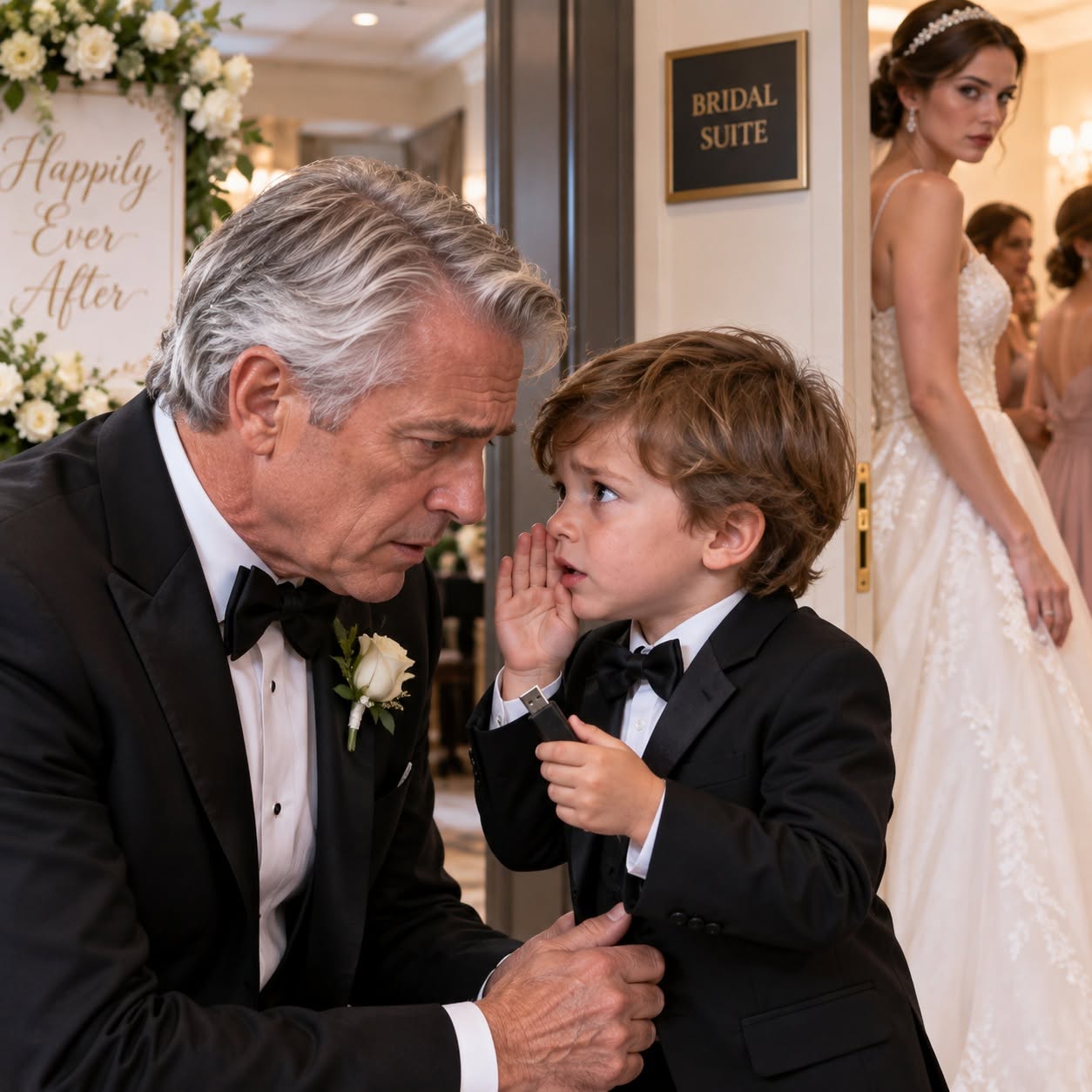 Ten minutes before my wedding, my three-year-old grandson grabbed my hand and whispered, “Don’t marry her—she hurt Mommy.”