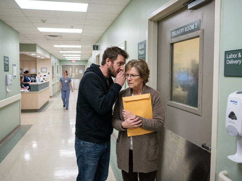 “Let her suffer,” her husband whispered outside the delivery room—until his terrified wife heard the shocking plan that could steal her newborn forever.