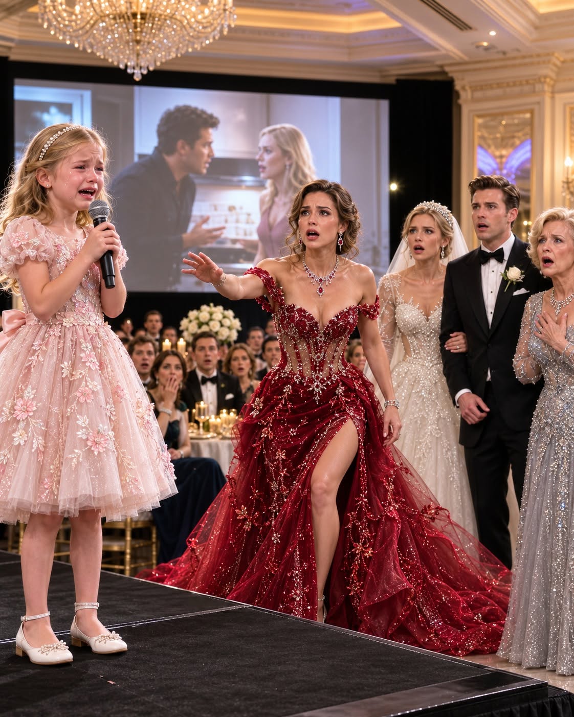 My sister humiliated me in front of 300 wedding guests for being broke, divorced, and raising a “useless daughter”—then my eight-year-old walked to the DJ booth, plugged in a hidden video, and wiped the smile off the bride’s face.