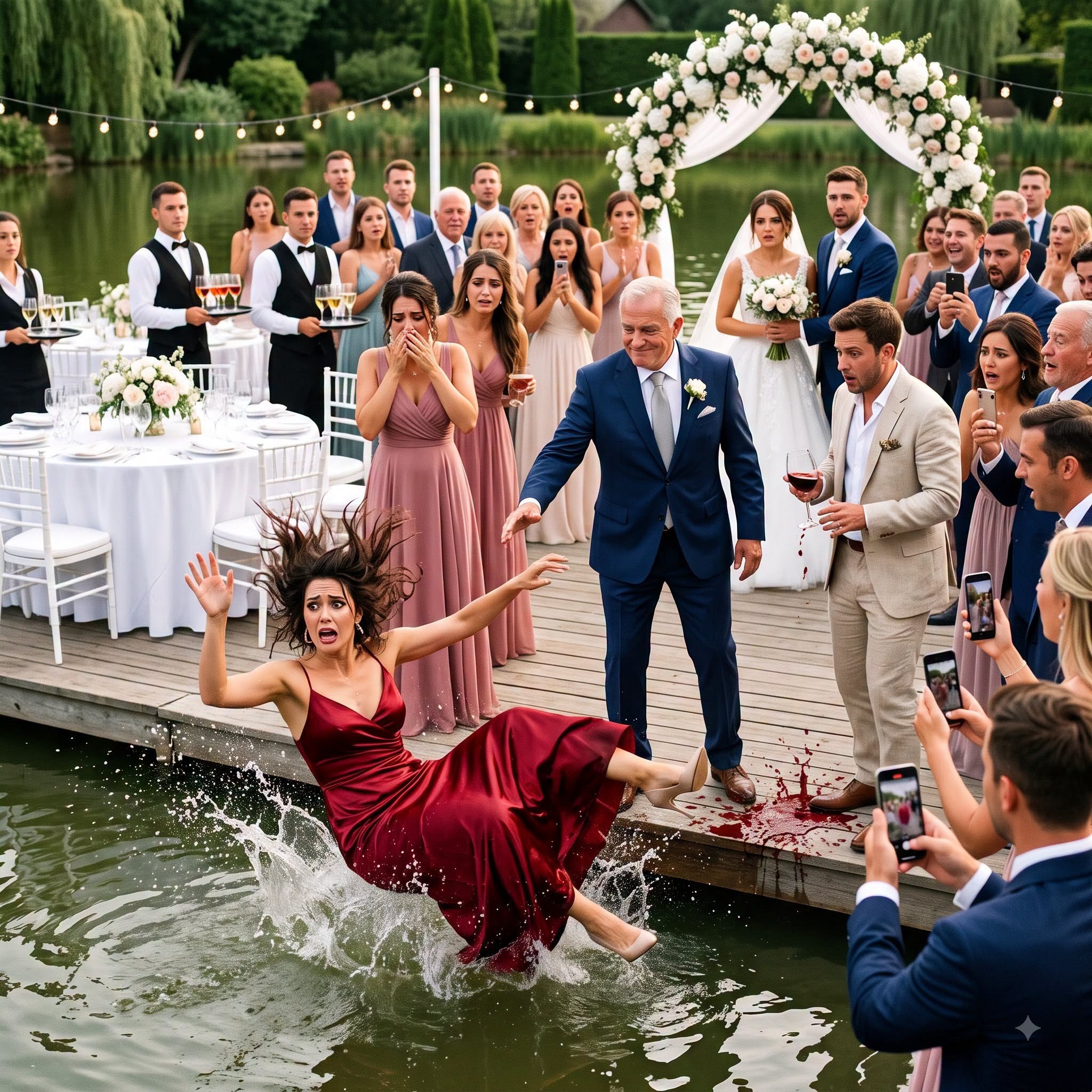 My Dad Announced at My Sister’s Wedding That I Was Giving Her MY HOUSE—When I Said “No,” He Shoved Me Into the Lake in Front of 200 Guests… But He Forgot One Person Was Recording Everything.