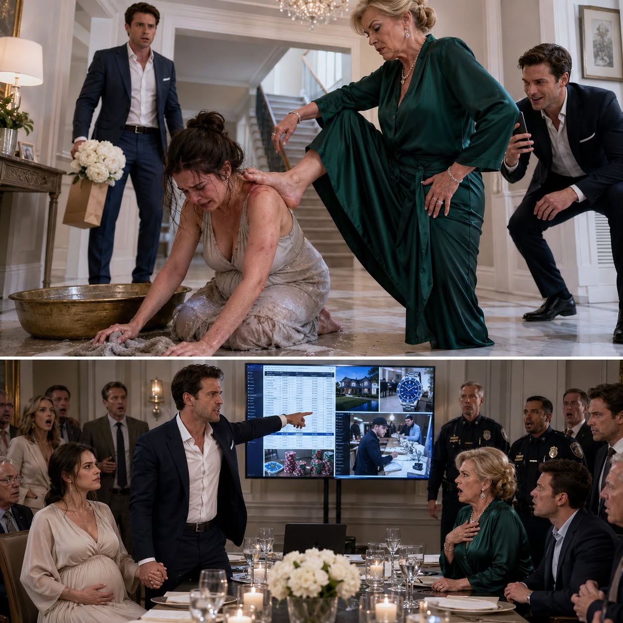 I came home two days early and found my eight-month-pregnant wife on her knees beneath my mother’s bare foot—but the missing $842,670 was nothing compared to what they planned to do after she gave birth...