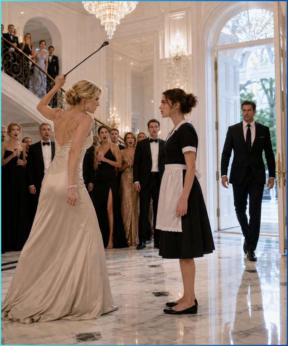 Two hundred guests watched the billionaire’s fiancée raise a RIDING CROP over the bleeding maid—then he spotted ONE BRASS KEY hanging from her torn uniform and realized it belonged to his DEAD MOTHER...