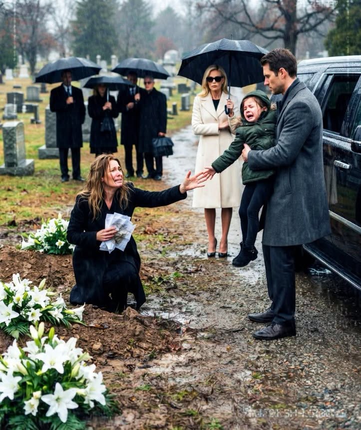 AT MY PARENTS’ FUNERAL, MY HUSBAND SHOVED DIVORCE PAPERS INTO MY HANDS, TOOK OUR CRYING DAUGHTER, AND SAID, “YOU HAVE NO ONE LEFT TO PROTECT YOU NOW”… FOUR YEARS LATER, SHE SECRETLY CALLED ME AND WHISPERED, “MOM… PLEASE HELP ME.”