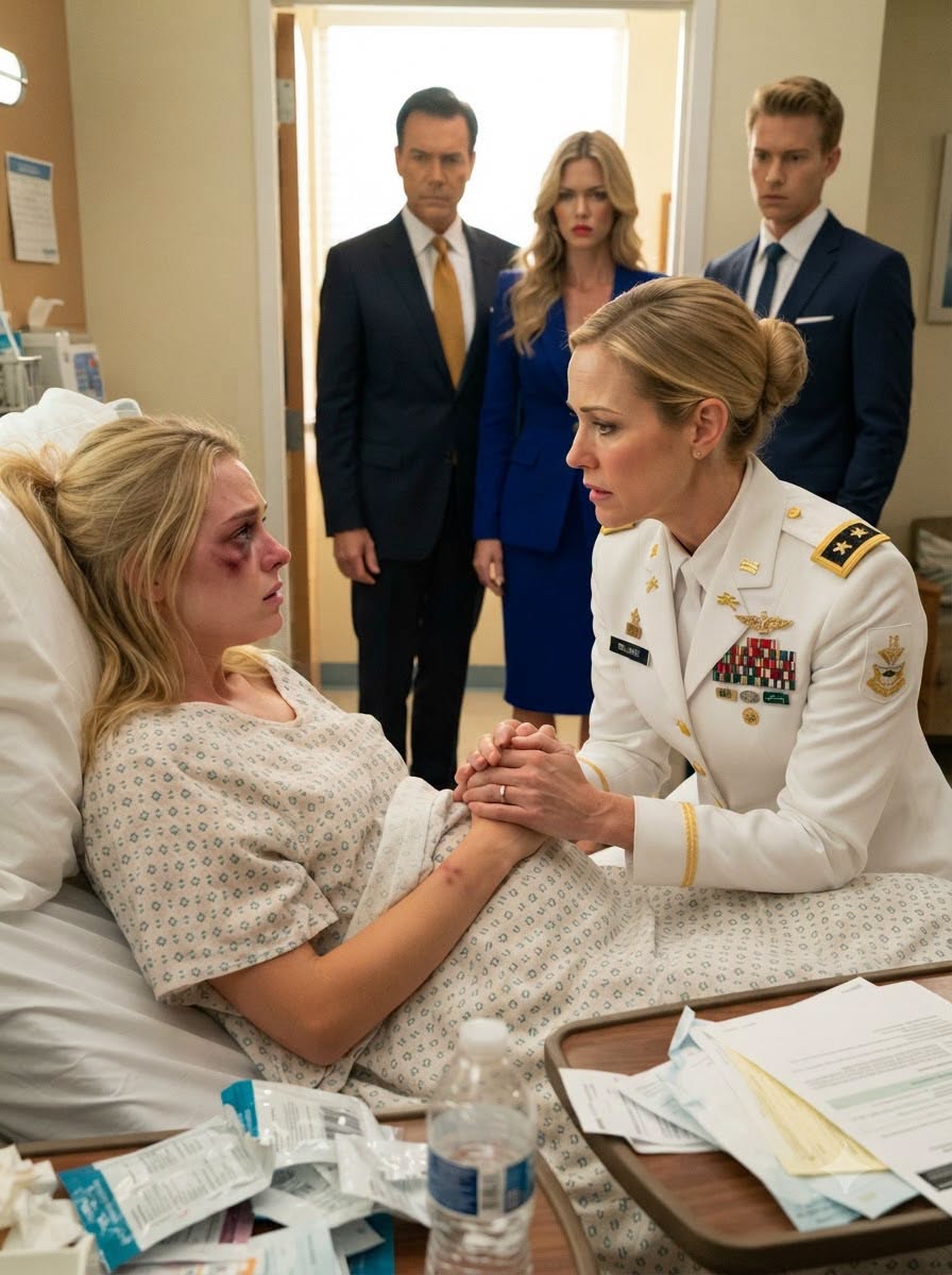 My Daughter Called Me From the Hospital With FIVE WORDS—“Mom… Please Come Get Me”—and When I Arrived in My Colonel’s Uniform to Find Her Beaten, Bruised, and Terrified, Her Wealthy In-Laws LAUGHED and Warned Me Their Judges, Politicians, and Reporters Would Protect Them… They Had No Idea Who They Had Just Threatened.