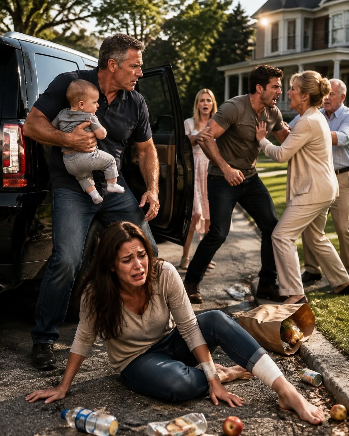 My mother-in-law took the SUV I paid for and left me limping two miles home with my baby—then a black SUV pulled over, and the man who stepped out was the four-star general she never knew was my father…