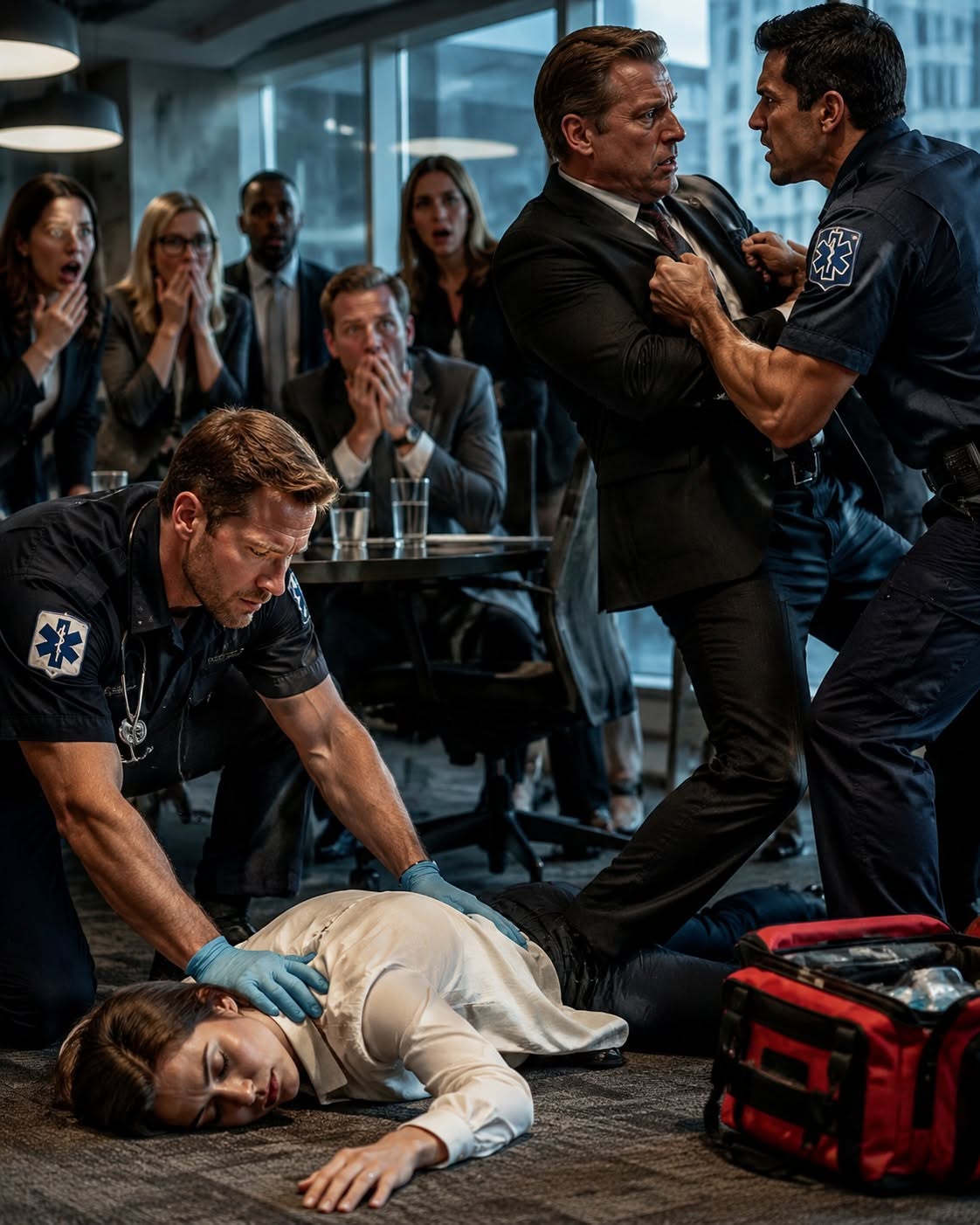 My boss watched me collapse at work and ordered everyone not to help because I was “just looking for attention”—then the paramedic who revived me recognized him and exposed the secret that made his face turn white…