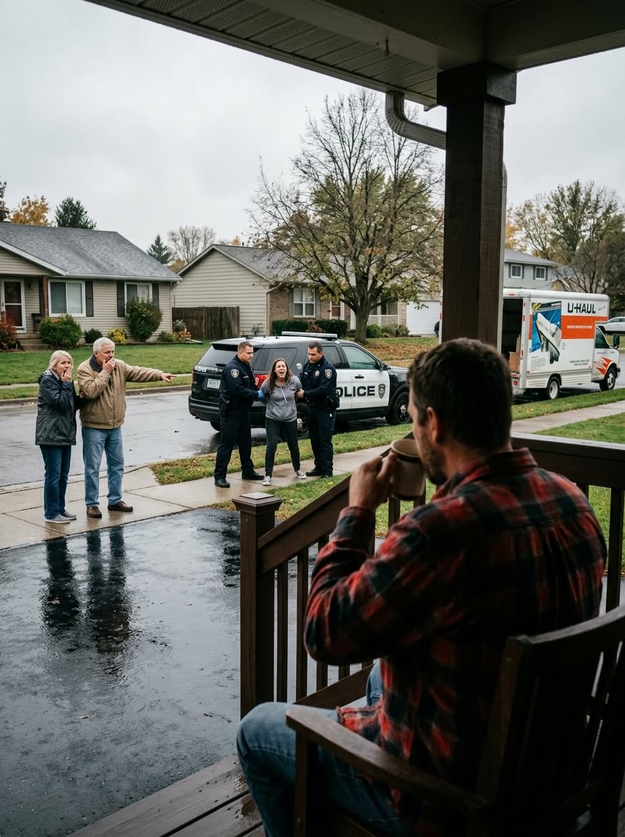 My parents sold their paid-off house to rescue my sister, then showed up at my lake house with a moving truck and said, “We don’t need your permission”—but the note shoved under my door revealed they hadn’t come for a bedroom… they’d come for the house.