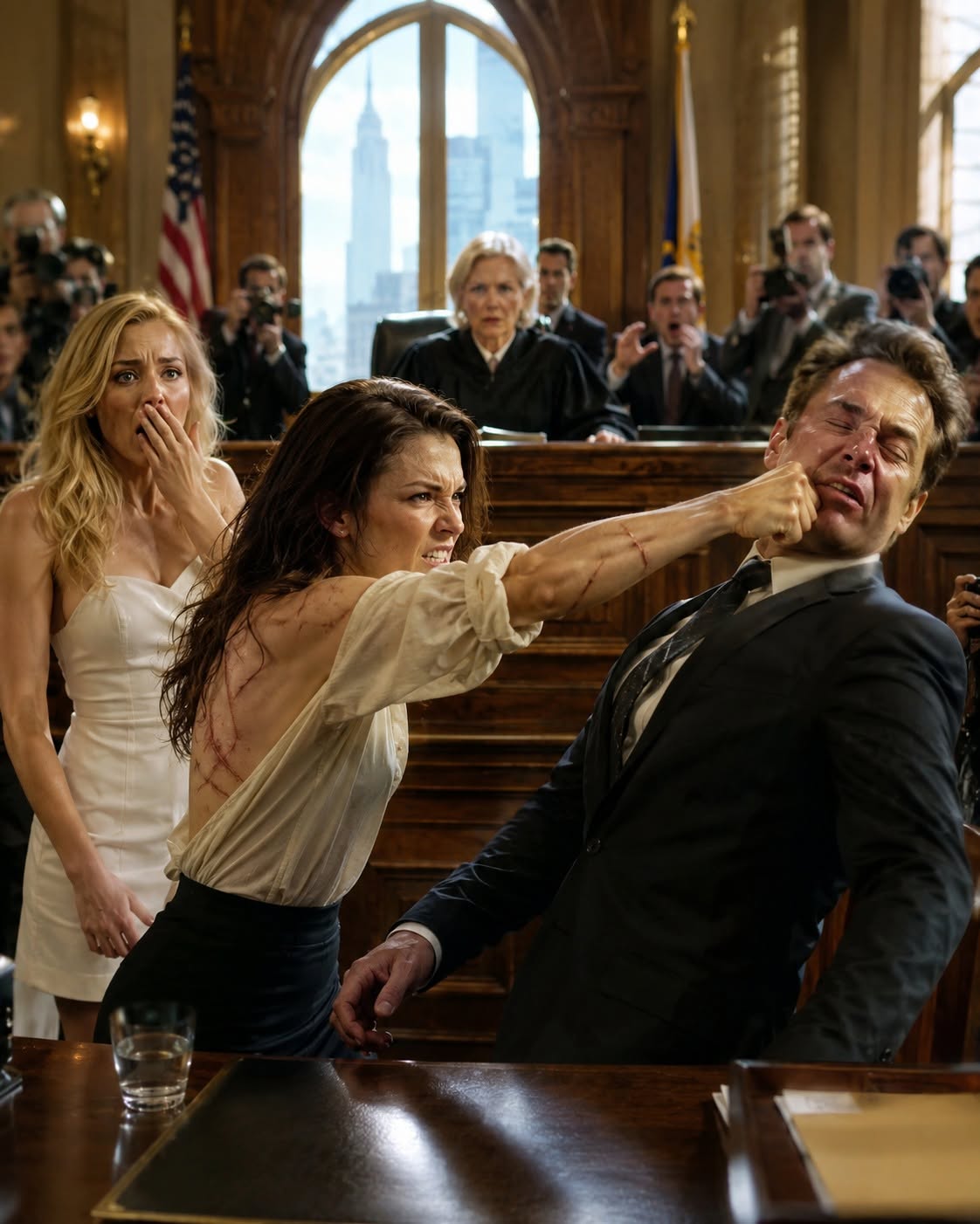 My husband walked into our divorce hearing with his mistress on his arm and told me I’d be “begging on the streets”—then I took off my coat, and the judge saw the scars his money was supposed to keep buried forever…