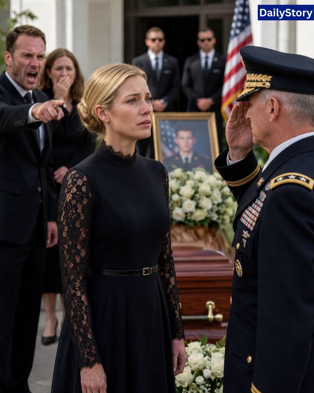 My father mocked me at my grandfather’s funeral for “still playing Army doctor”—then a senior Pentagon official crossed the room, saluted me, and revealed the one thing my family had never known…