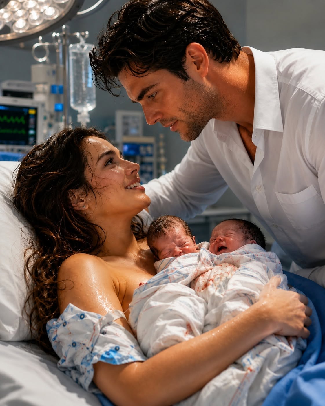 She was bleeding out with twins who might not survive the night—then the surgeon looked at her face and realized she was the woman he’d destroyed five years ago.