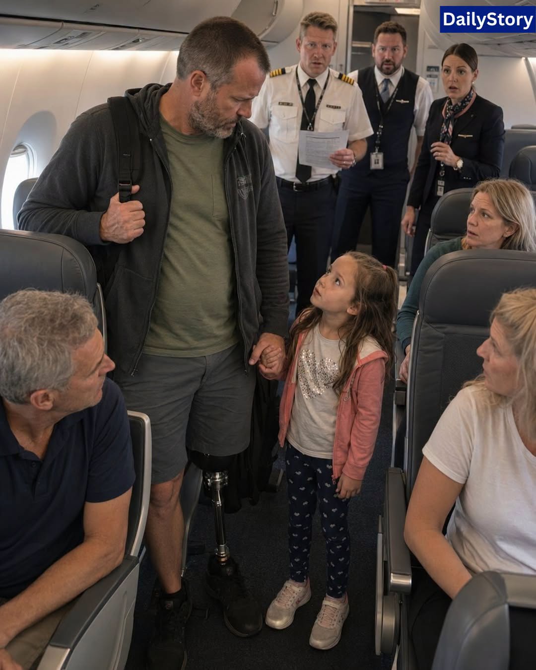 An airline supervisor took away the first-class seats my daughter and I had saved TWO YEARS to afford for a wealthy executive—but 30 seconds later, the captain saw my last name, walked out of the cockpit, and said six words that silenced the entire plane…