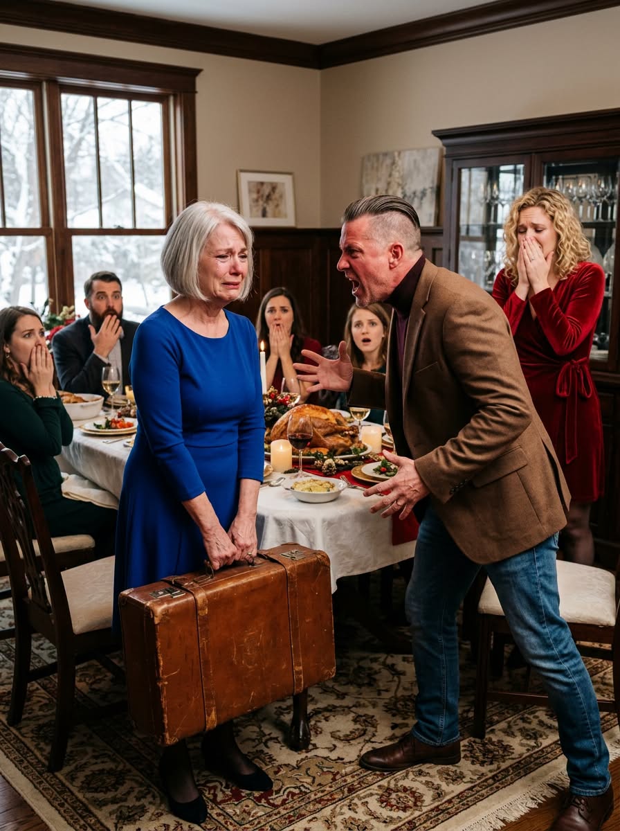 My son screamed, “Pay the rent or get out!” at Christmas dinner in front of 22 relatives—so I left that night, and by sunrise he discovered exactly whose money had been paying for his life.