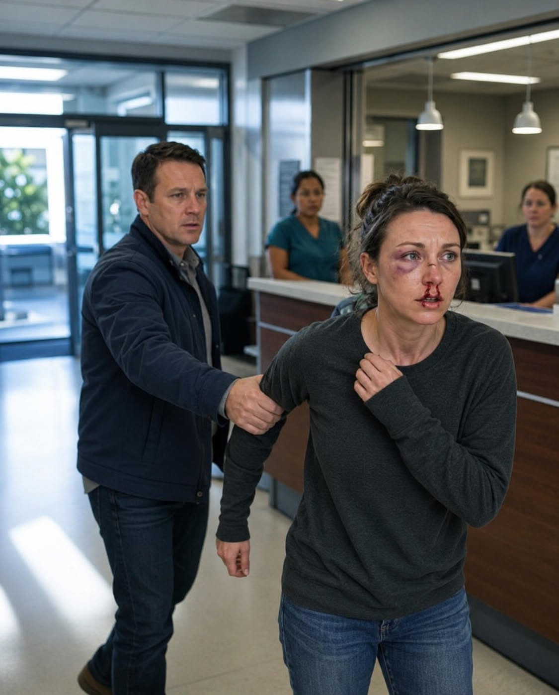 My husband smashed my face into the steering wheel, then calmly rehearsed the lie I was supposed to tell the ER—but he never expected the trauma surgeon to recognize me.