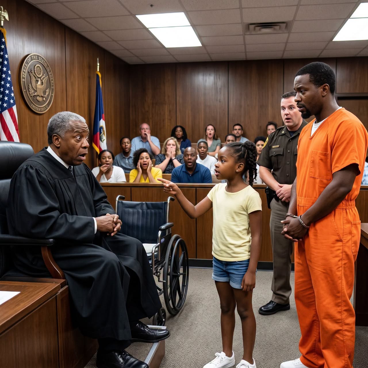 “FREE MY DADDY, AND I’LL MAKE YOU WALK AGAIN!” The courtroom laughed—until the little girl revealed a secret that could destroy the entire case…