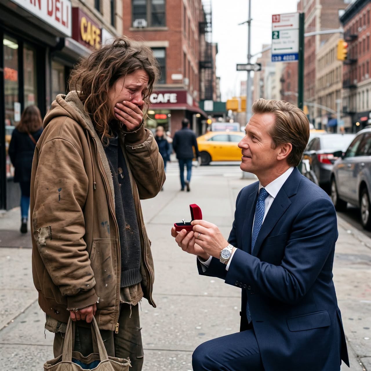 A homeless woman laughed when a millionaire told her, “You’re not ugly—you just need to clean yourself up and marry me,” but the shocking reason behind his proposal was only the beginning.
