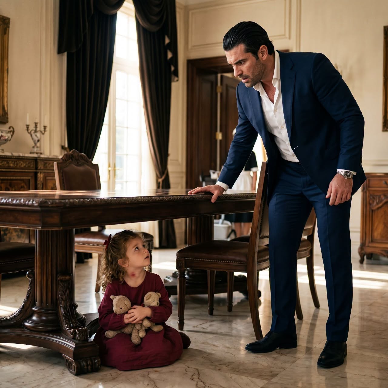 The mafia boss thought the maid’s little girl had simply wandered into the wrong room—until he saw the mark on her neck and realized someone in his own house had been lying to him for years.