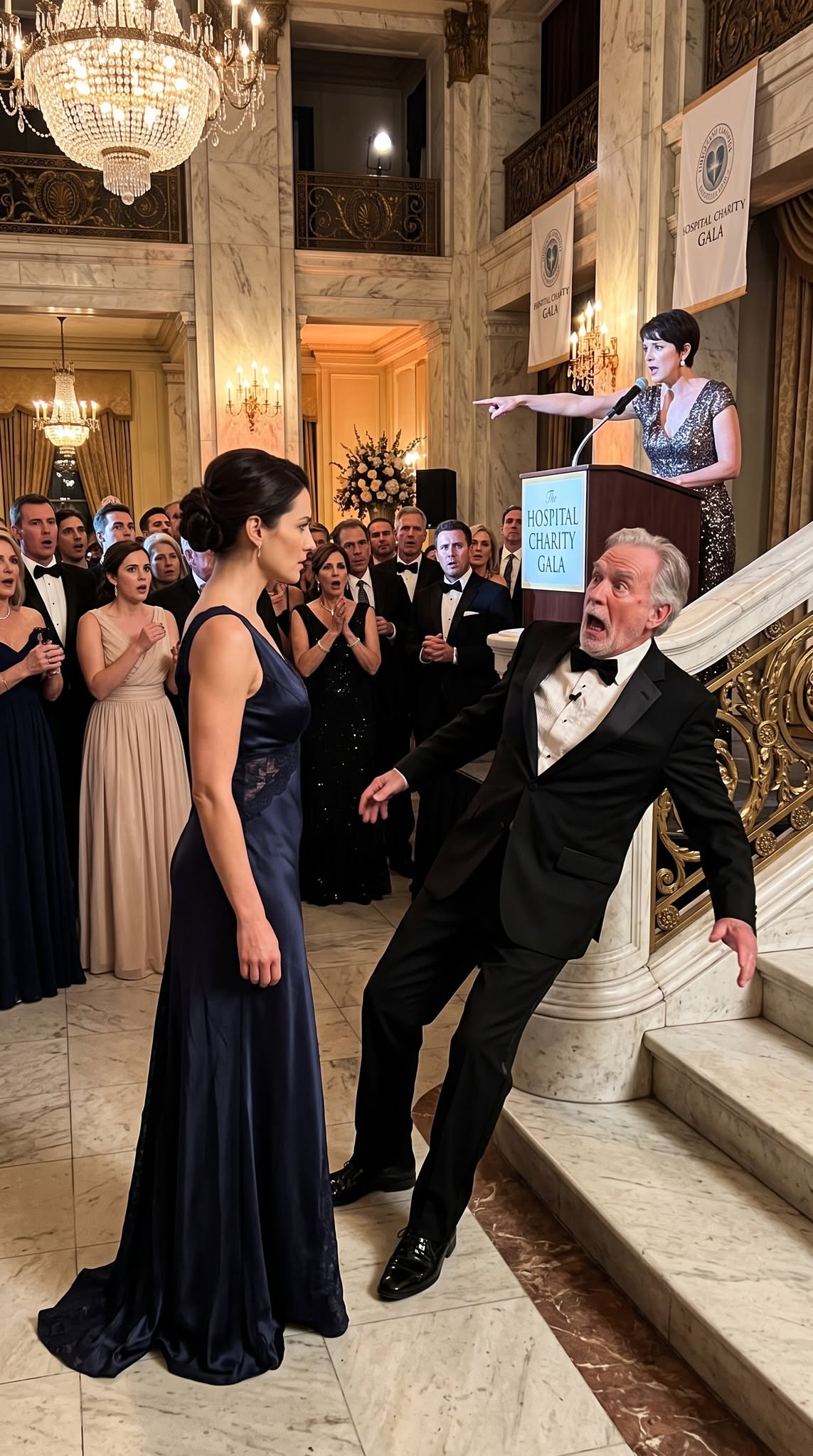 My father disowned me for choosing research over surgery—15 years later, he ordered me to kneel and clean a billionaire’s shoe at his hospital gala… then my sister-in-law grabbed the microphone and revealed who I really was.
