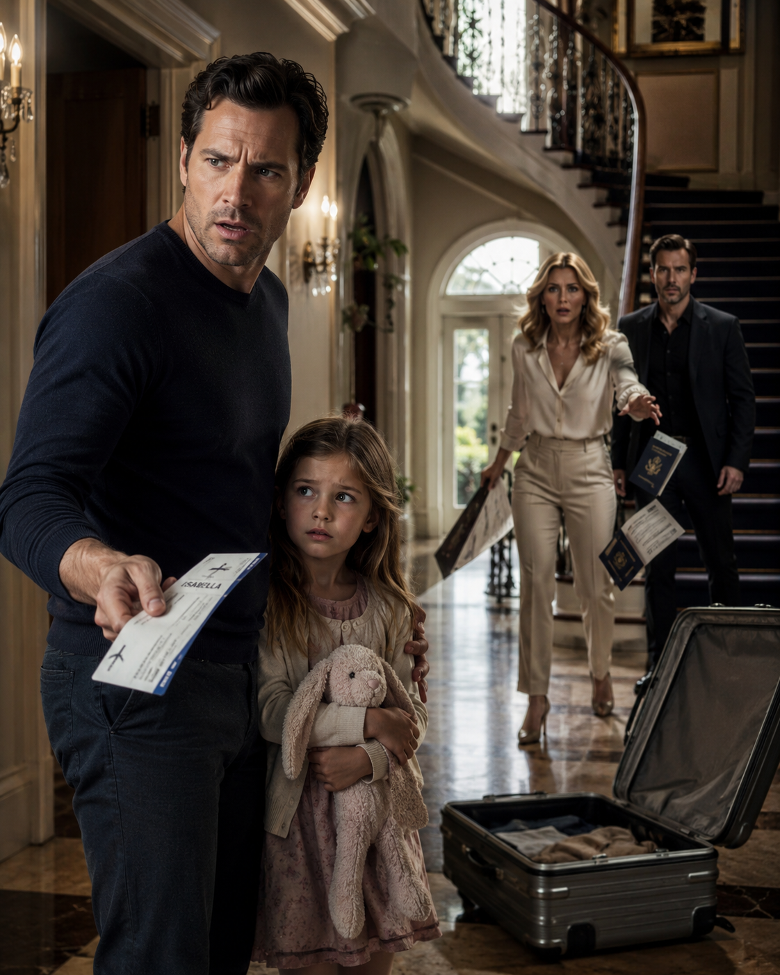 I CAME HOME EARLY AND HEARD MY SIX-YEAR-OLD DAUGHTER POUNDING FROM INSIDE A LOCKED SUITCASE—BUT WHEN I OPENED IT AND SAW THE ONE-WAY TICKET IN HER NAME, I REALIZED MY WIFE HAD BEEN PLANNING SOMETHING FAR WORSE…