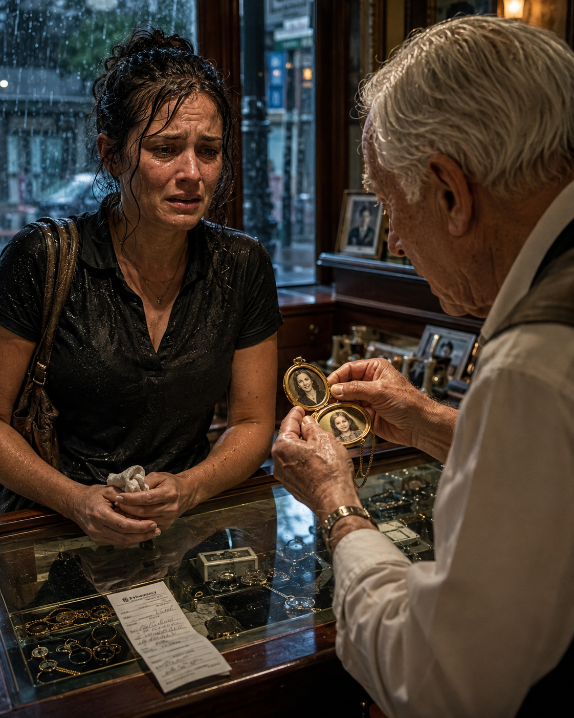 A BROKE MOTHER sold her late mom’s gold locket for $50 to buy her sick daughter antibiotics—then the jeweler opened it and realized he had just sent away someone connected to the child he’d searched for for 31 YEARS…